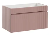 Szafki łazienkowe - Szafka umywalkowa różowa 80 cm z lamelami D1-N71 - miniaturka - grafika 1