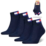 Skarpetki męskie - Tommy Hilfiger Skarpety Męskie Zakostki Duże Logo 43/46 - miniaturka - grafika 1