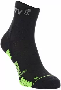 Skarpety inov-8 TrailFly Sock Mid. Czarno-zielone. Dwupak. - Skarpetki damskie - miniaturka - grafika 1