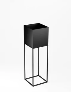 Kwietnik osłonka stojak Lorient 20x20x67 cm metalowy czarny loft - Kwietniki - miniaturka - grafika 1