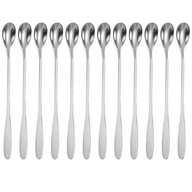 Zestawy sztućców - Zestaw 12 długich łyżek ze stali nierdzewnej - długość 18,9 cm - do Latte Macchiato, koktajli, deserów i nie tylko - miniaturka - grafika 1