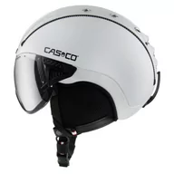 Kaski narciarskie - Kask narciarski CASCO SP-2 Visor Carbonic white S - miniaturka - grafika 1