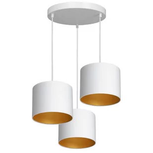Luminex Arden 3449 Lampa wisząca zwis 3x60W E27 biały/złoty - Lampy sufitowe - miniaturka - grafika 1