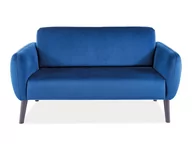 Sofy i kanapy - Sofa Kanapa Do Salonu Elsa Velvet Granatowa Dwuosobowa Signal - miniaturka - grafika 1