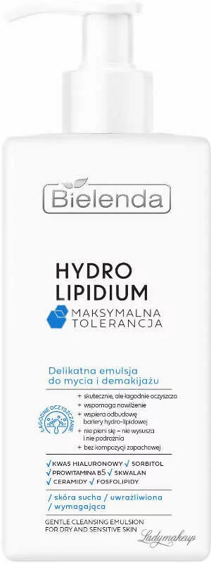 Bielenda - HYRRO LIPIDIUM - Gentle Cleansing Emulsion - Delikatna emulsja do mycia i demakijażu - 300 ml