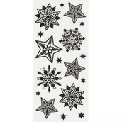 Ozdoby bożonarodzeniowe - Naklejki na folii Gwiazdki złote CLX14 BREWIS - miniaturka - grafika 1