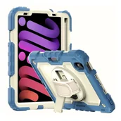 Etui do tabletów - Etui na iPad Mini 6 8.3" 2021 z Paskiem na Ramię Niebiesko-Białe - miniaturka - grafika 1