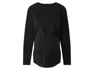 Bluzki ciążowe - esmara® Koszulka ciążowa z biobawełną z długim rękawem (Czarny, XS (32/34)) - miniaturka - grafika 1