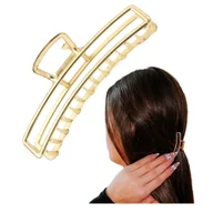 Ozdoby do włosów - Klamra do Włosów Złota Mała Spinka Francuska Metalowa Lekka i Wytrzymała - miniaturka - grafika 1