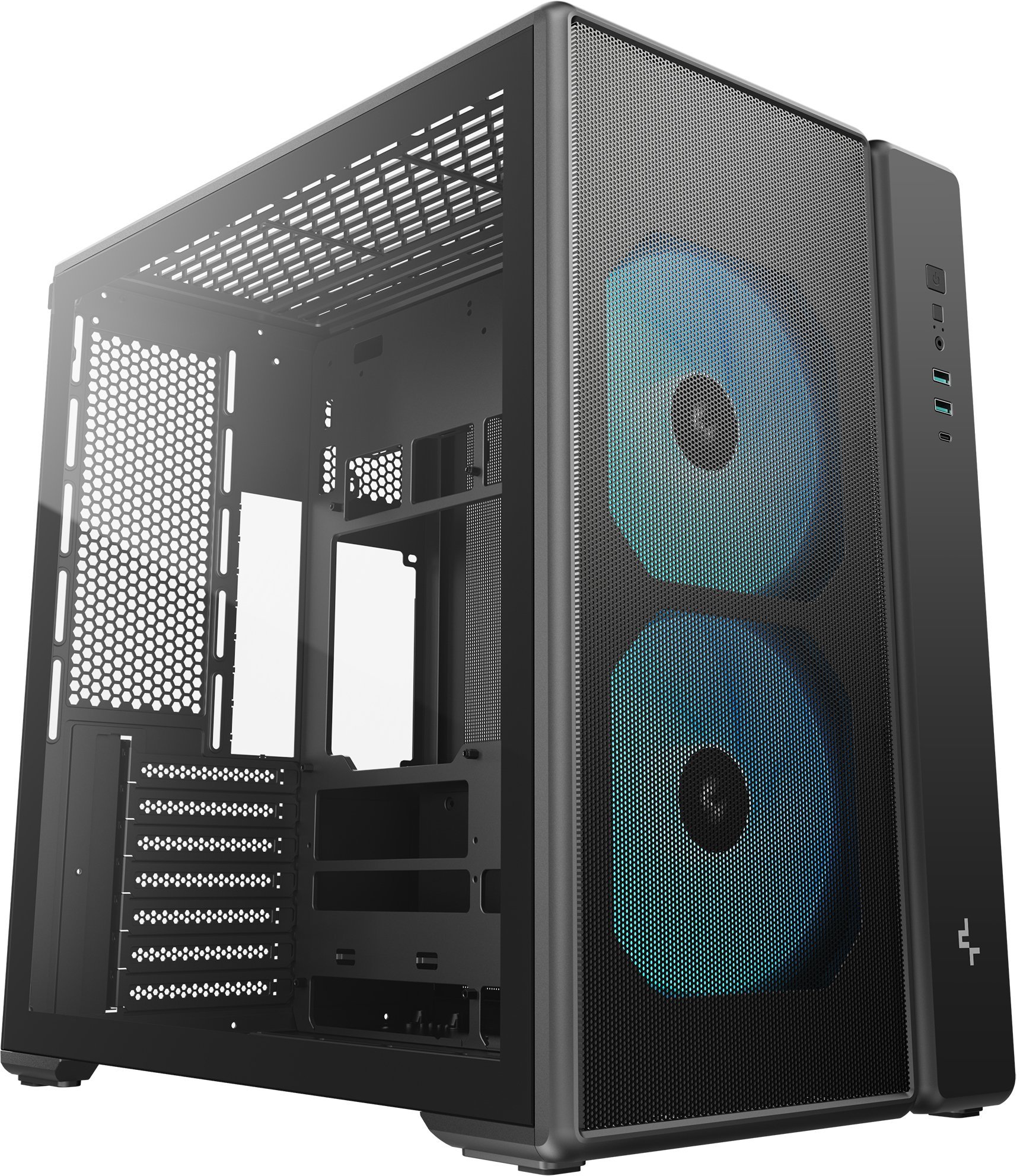 Obudowa Deepcool Case CG590 MESH 2F Mid Tower Black R-CG590MESH-BKANA2-G