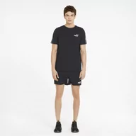 Spodnie sportowe męskie - Męskie spodenki tkaninowe ESS+ Tape Woven Shorts - czarne - PUMA - miniaturka - grafika 1