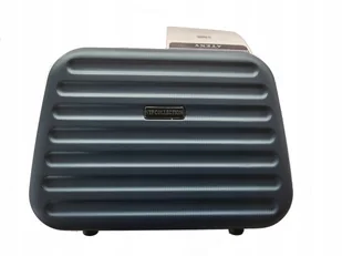 Walizka kosmetyczka podróżna kuferek VIP ABS 14" DARK BLUE niebieski 14L - Walizki - miniaturka - grafika 1