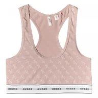 Bielizna sportowa damska - Damski biustonosz Guess Carrie Bralette - fioletowy - GUESS - miniaturka - grafika 1