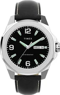 Zegarki męskie - Zegarek Timex TW2W92900 Essex Day & Date 46mm Leather Strap - miniaturka - grafika 1