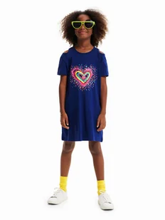 Desigual Sukienka codzienna 23SGVK09 Granatowy Regular Fit - Sukienki i spódniczki dla dziewczynek - miniaturka - grafika 1