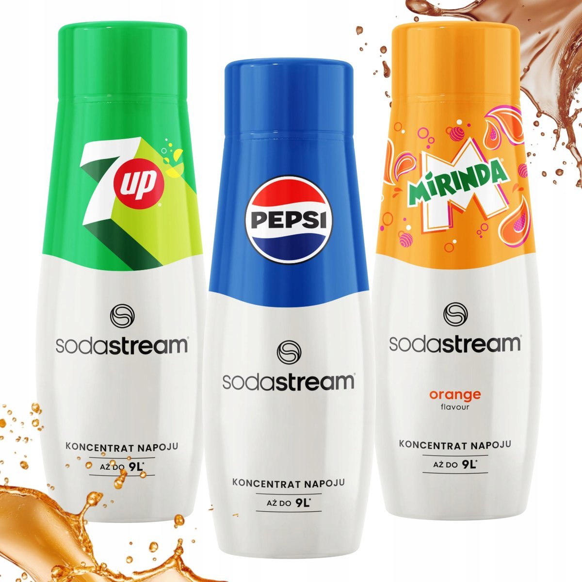 3X Syrop Koncentrat Sodastream Pepsi 7Up Mirinda