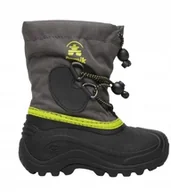 Śniegowce damskie - KAMIK DZIECIĘCE ŚNIEGOWCE CZARNE Z ZIELONYMI WSTAWKAMI 25 JŁA - miniaturka - grafika 1