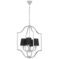 Lampy sufitowe - LAMPA WISZĄCA NOWOCZESNA CZARNO-CHROMOWANA ORLANDO W4 - miniaturka - grafika 1