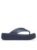 Klapki i japonki damskie - Crocs Japonki Getaway Platform Flip 209410 Granatowy - miniaturka - grafika 1