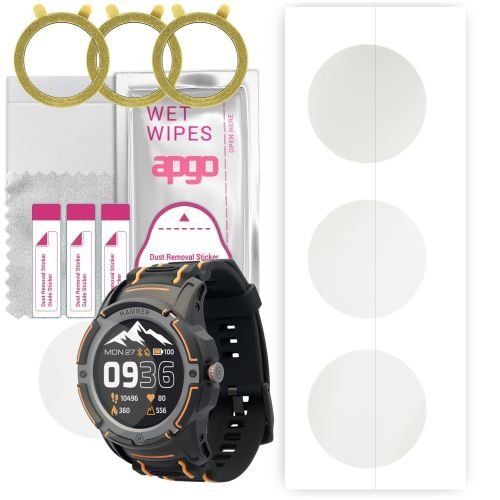 3x folia ochronna hydrożelowa MATOWA do Hammer Watch Plus - apgo Smartwatch Hydrogel MATTE Protection Ochrona na ekran smartwatcha