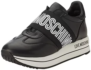 Sneakersy damskie - Love Moschino Damskie sneakersy Sneakerd.run40 Nappa Sneaker, czarne, rozmiar 39 UE - grafika 1