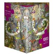 Puzzle - Heye Puzzle 1000 elementów. Życie słonia, Degano Marino (puzzle + plakat) - miniaturka - grafika 1