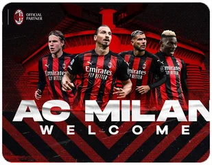 PODKŁADKA POD MYSZKĘ AC MILAN Z IMIENIEM 23x19CM DO LAPTOPA - Podkładki pod mysz - miniaturka - grafika 1