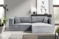 Narożniki - sofa4you Narożnik z funkcją spania "Monkey", szary - miniaturka - grafika 1