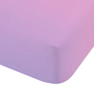 Prześcieradła dla dzieci - Niebiesko-różowe prześcieradło dziecięce jednoosobowe z gumką 90x190 cm Ombre Rainbow Clouds – Catherine Lansfield - miniaturka - grafika 1