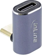 Adaptery i przejściówki - Adapter USB InLine InLine® USB4 Adapter, USB Type-C male/female up/down angled, aluminium, grey - miniaturka - grafika 1