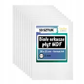 Dekoratorstwo - Płyta MDF do cięć laserem 3mm A4 x 10 biały - miniaturka - grafika 1