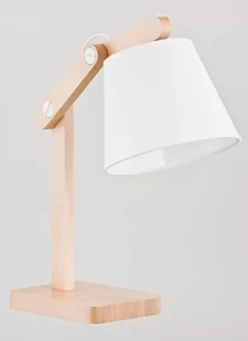 Alfa Lampka stołowa Joga 23978 1x60W E27 biała - Lampy stojące - miniaturka - grafika 1