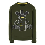 Bluzy dla chłopców - LEGO Bluza chłopięca Ninjago, Ciemna zieleń, 98 - miniaturka - grafika 1