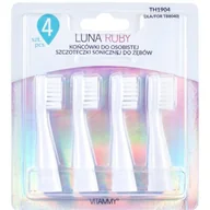 Końcówki do szczoteczek elektrycznych - Vitammy LUNA Ruby - końcówki wymienne do szczoteczek LUNA 4 szt - miniaturka - grafika 1