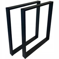 Meble modułowe i akcesoria - Nogi metalowe Do stołu Loft Industrial czarne 60x72 cm Profil 6x2cm 2 szt - miniaturka - grafika 1