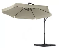 Parasole ogrodowe - Parasol ogrodowy z wysięgnikiem i podstawą di volio Empoli 300cm beżowy - miniaturka - grafika 1