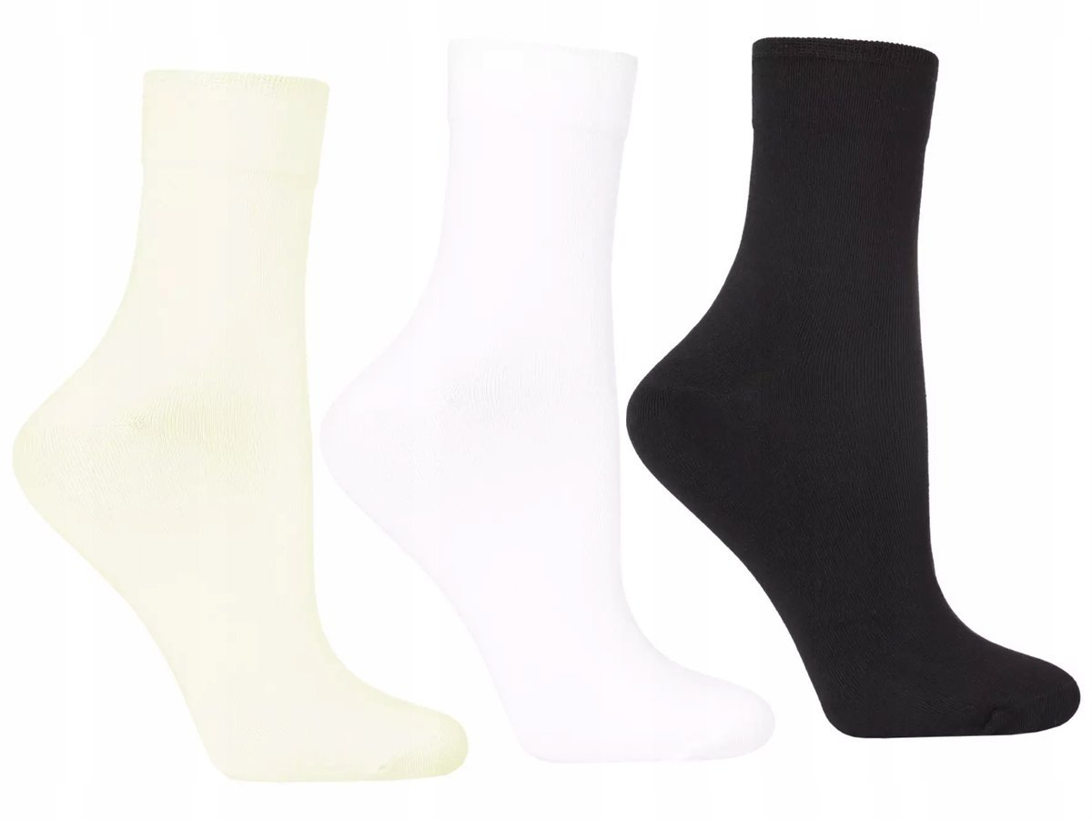 3X SKARPETKI DAMSKIE DŁUGIE BAWEŁNIANE SKARPETY KOLOROWE CIEPŁE MORAJ 35-38