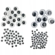 Prace ręczne dla dzieci - Samoprzylepne RUCHOME OCZKA mix rozmiarów - 130szt - miniaturka - grafika 1