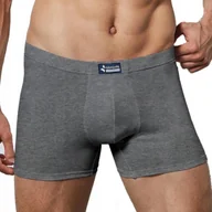 Majtki męskie - Szorty Męskie z Zewnętrzną Gumą Dopasowane Art. 573 Szare Navigare *L - miniaturka - grafika 1