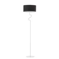 Lampy stojące - Metalowa Lampa Podłogowa Z Abażurem W Stylu Glamour Moroni Velur E27, Czarny - miniaturka - grafika 1