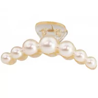 Ozdoby do włosów - SPINKA DO WŁOSÓW klamra duża PERŁY elegancka - miniaturka - grafika 1