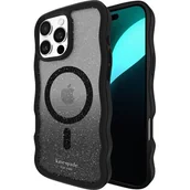 Etui i futerały do telefonów - Etui KATE SPADE NEW YORK Wavy MagSafe do Apple iPhone 16 Pro Max Przezroczysto-czarny | Bezpłatny transport - miniaturka - grafika 1