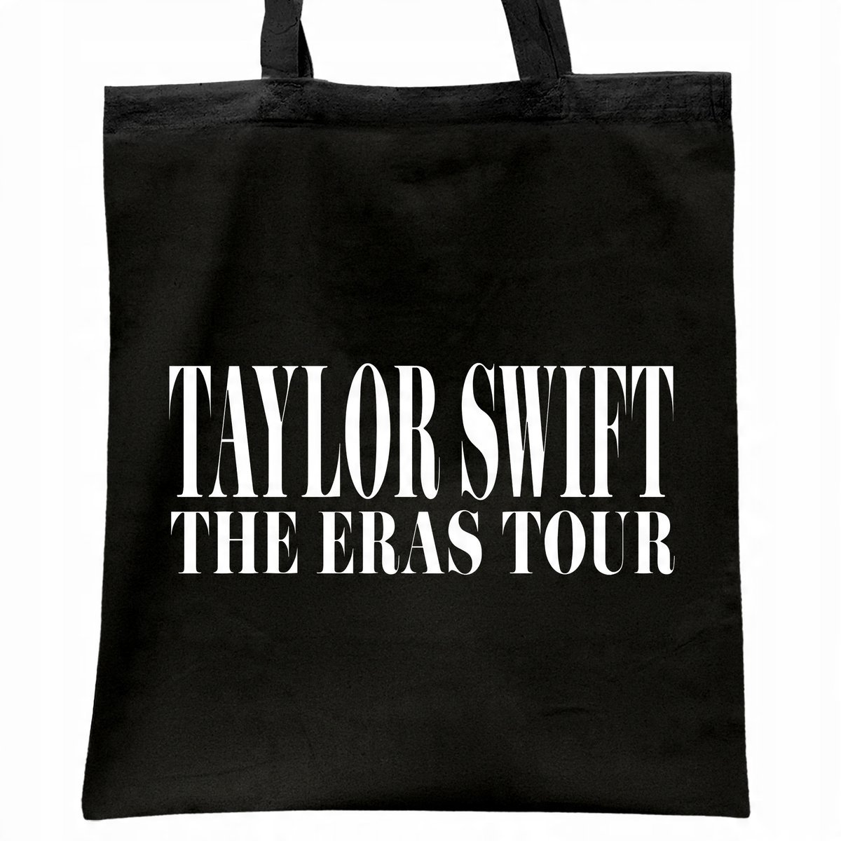 Torba bawełniana czarna na zakupy Taylor Swift The Eras Tour Dla Fanów