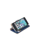 Etui i futerały do telefonów - CELLY Apple IPhone 5/5s, Futerał Wally, Onda, Niebiesko-Pomarańczowy - miniaturka - grafika 1