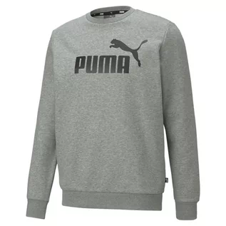 Bluzy sportowe męskie - Bluza Puma ESS Big Logo Crew, Szary, Mężczyźni - grafika 1