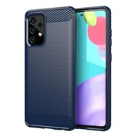 Etui i futerały do telefonów - Cadorabo Etui do Samsung Galaxy A52 5G / 4G - Etui w kolorze Brushed BLUE - Etui na telefon wykonane z silikonu TPU o wyglądzie włókna węglowego ze stali nierdzewnej - Etui silikonowe Ultra Slim Soft Back Cover Case Bumper - miniaturka - grafika 1