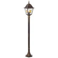 Lampy ogrodowe - Uliczna lampa latarnia Janel 90984A86 Brilliant retro metalowa czarny złoty - miniaturka - grafika 1