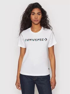 Koszulki i topy damskie - Converse T-Shirt 10023946-A02 Biały Standard Fit - grafika 1