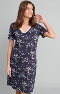 Piżamy damskie - Evita koszula nocna damska kr.ręk., Kolor granatowy-wzór, Rozmiar S, Italian Fashion - Primodo.com - miniaturka - grafika 1