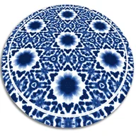 Dywany - Modny dywan okrągły winylowy akwarelowa abstrakcja fi100 cm - miniaturka - grafika 1